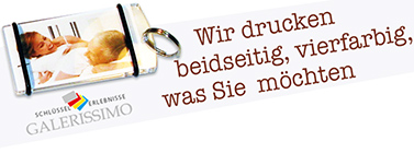 Druckpreise für drei Schlüsselanhänger-Formate